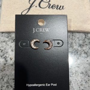 J.Crew crystal moon earrings